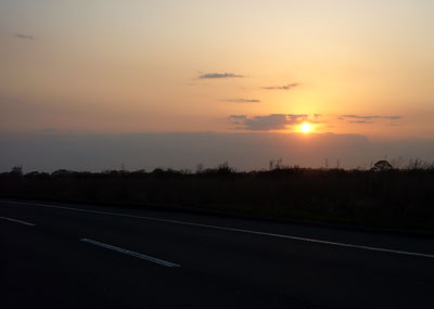 苫小牧の夕日